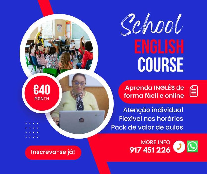 CURSO DE INGLÊS - PORTUGUÊS PARA ESTRANGEIROS  PACK DE AULAS E VALORES