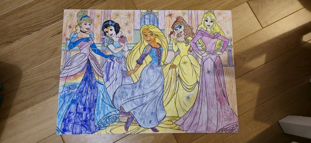 Puzzle księżniczki Disney maxi 60 elementow 70x50cm duże