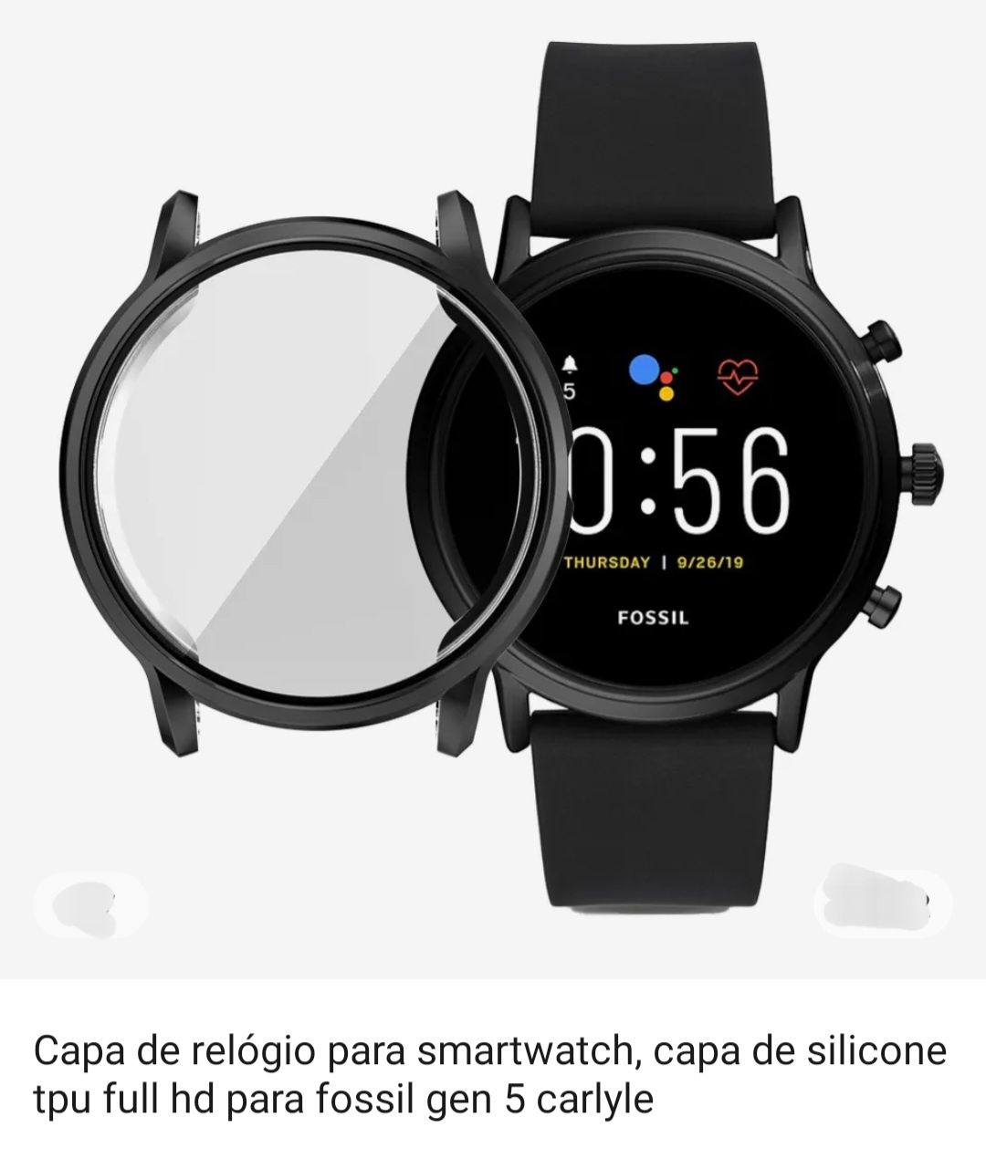 Smartwatch Fóssil Ger 5 Carlyle capa transparente