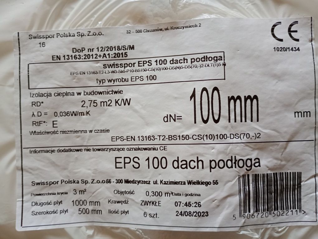 Styropian podłogowy EPS100 swisspor