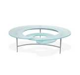 Mesa espiral em vidro