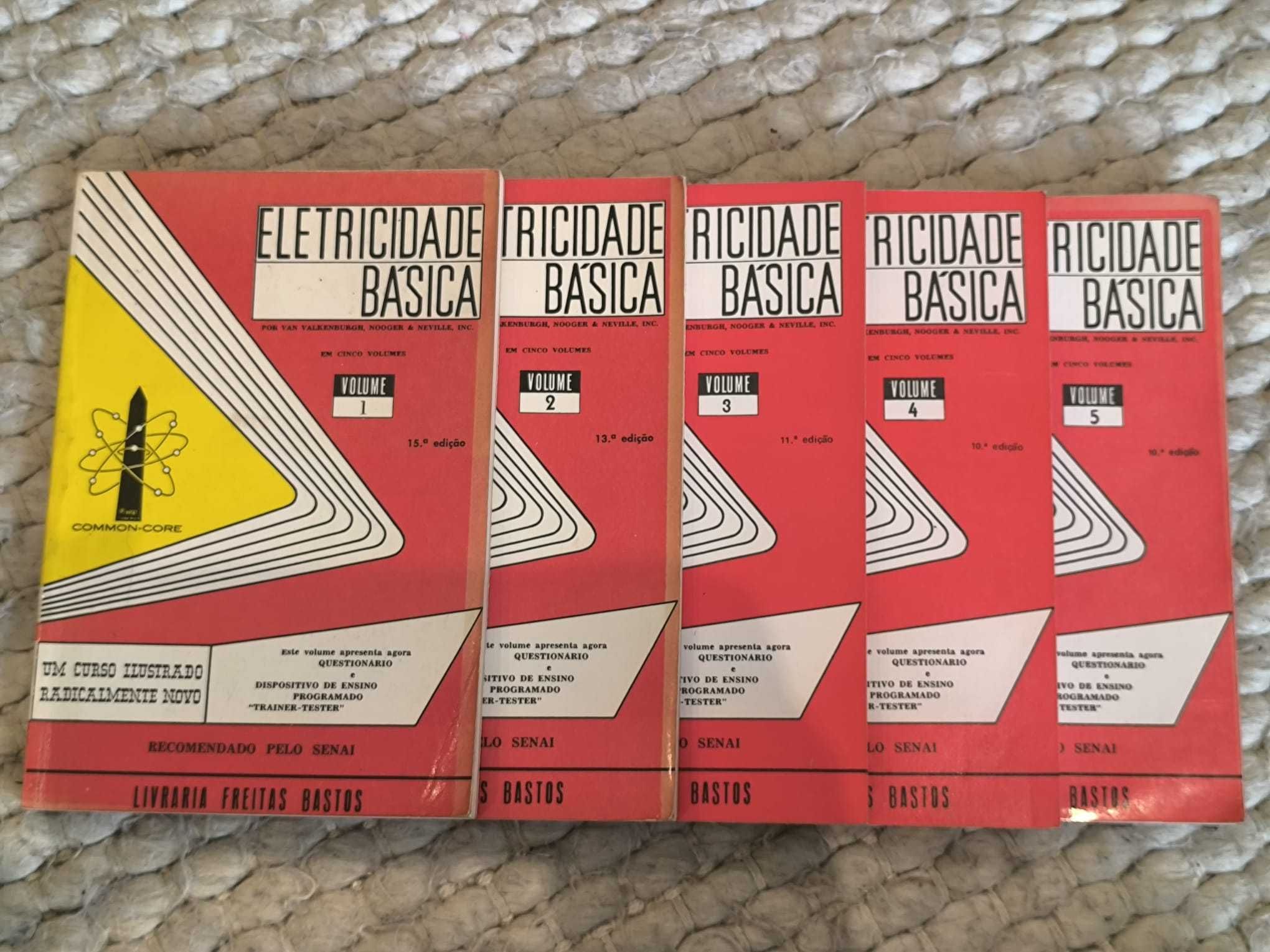 Eletricidade Básica. Coleção completa, 5 volumes.