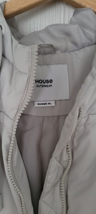 Pikowana długa kamizelka z kapturem #XL