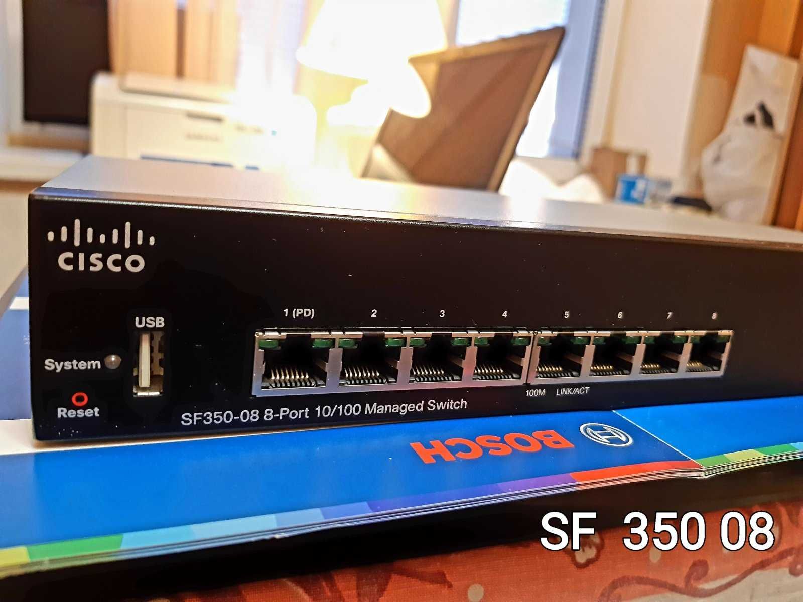 Комутатор  CISCO SB SF350-08-K9-EU