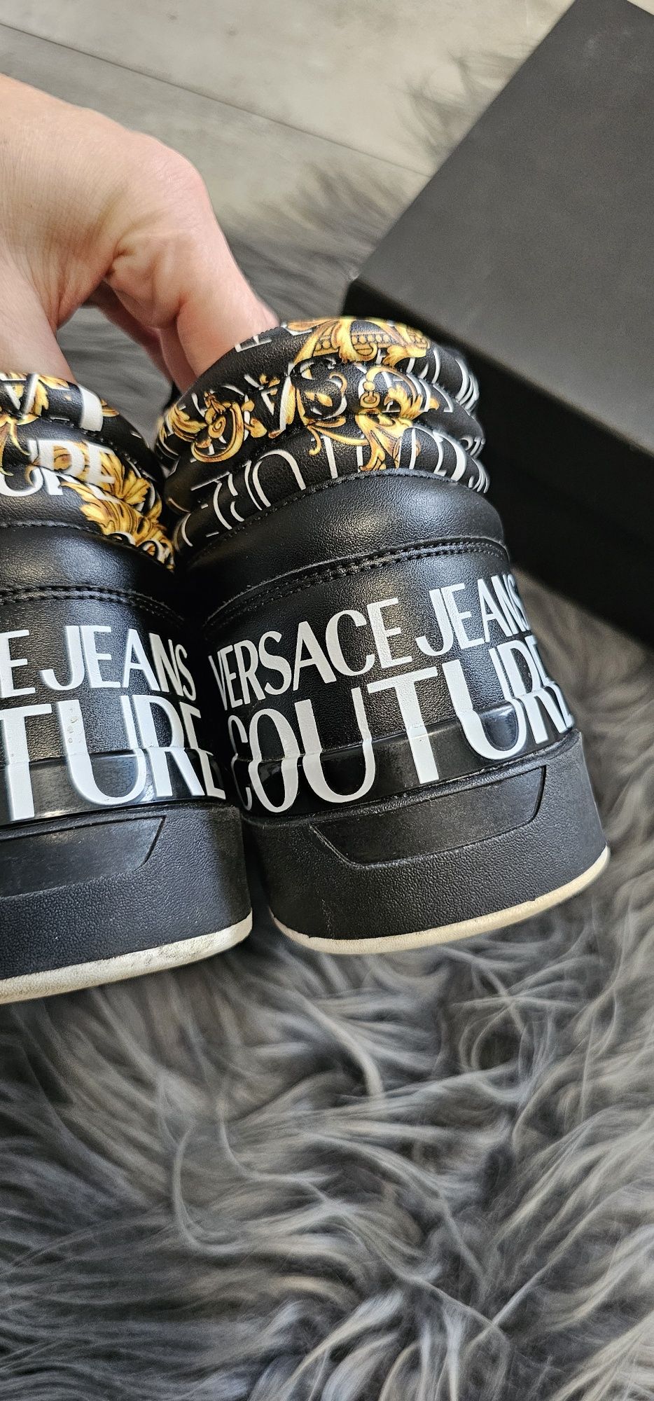 Buty versace jeans couture czarne Rozmiar 41 sneakersy skóra