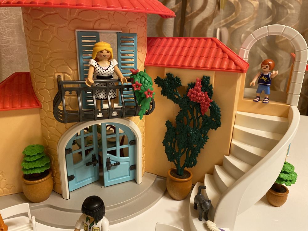 Chale Playmobil com caixa Family Fun casa moradia ferias 9420