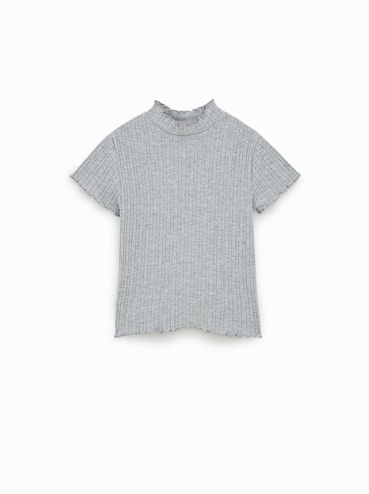 Szara prążkowana bluzka 122 ZARA golf golfik