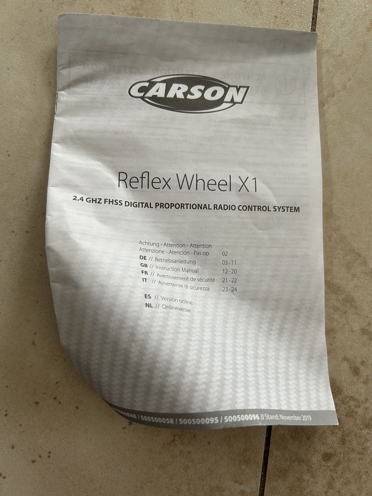 Pilot reflex wheel x1 Carson 2.4G model sport