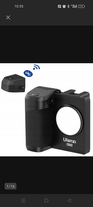 Uchwyt Ulanzi CG02 z oświetleniem LED i pilotem Bluetooth do telefonu