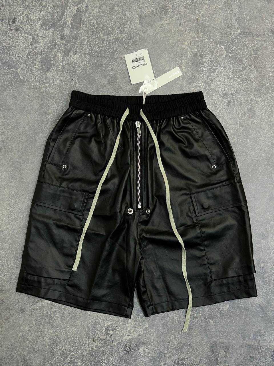 Rick Owens DRKSHDW leather шорти шкіряні чорні opium archive black S M