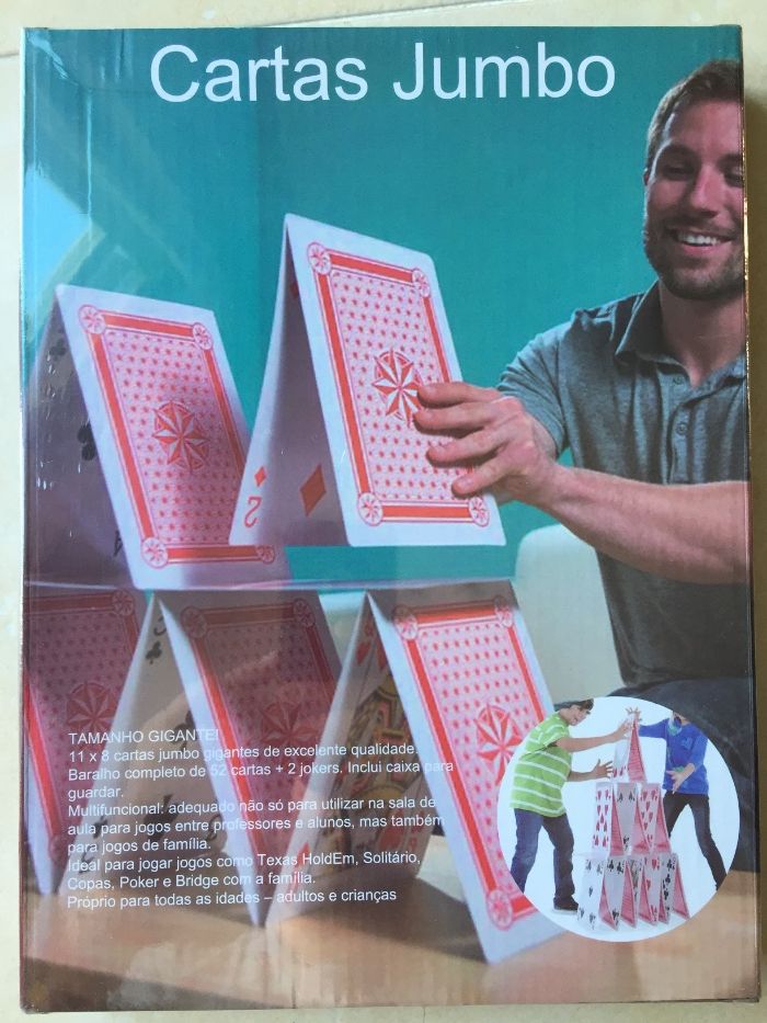 Baralho de cartas de jogar tamanho Jumbo / Gigante