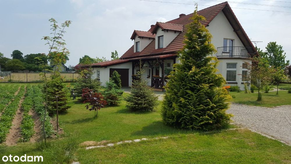 Solidny dom - piękny ogród - garaże