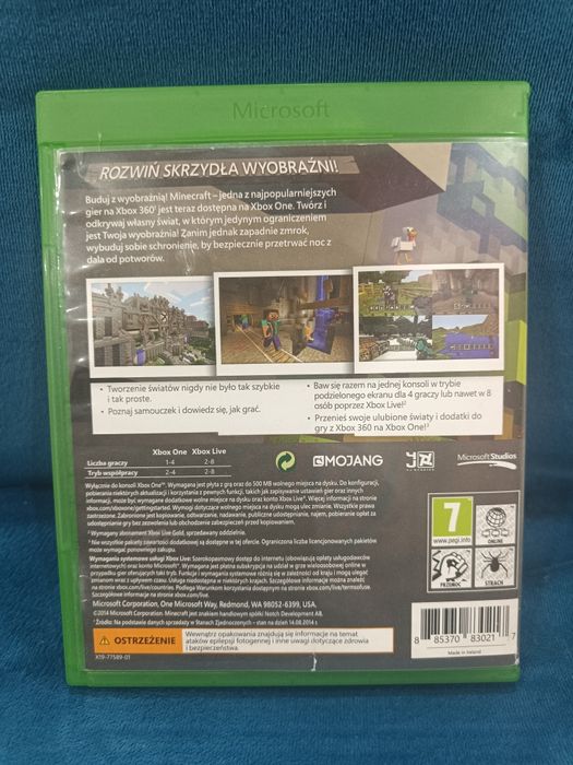 XBOX ONE Gra Minecraft pl