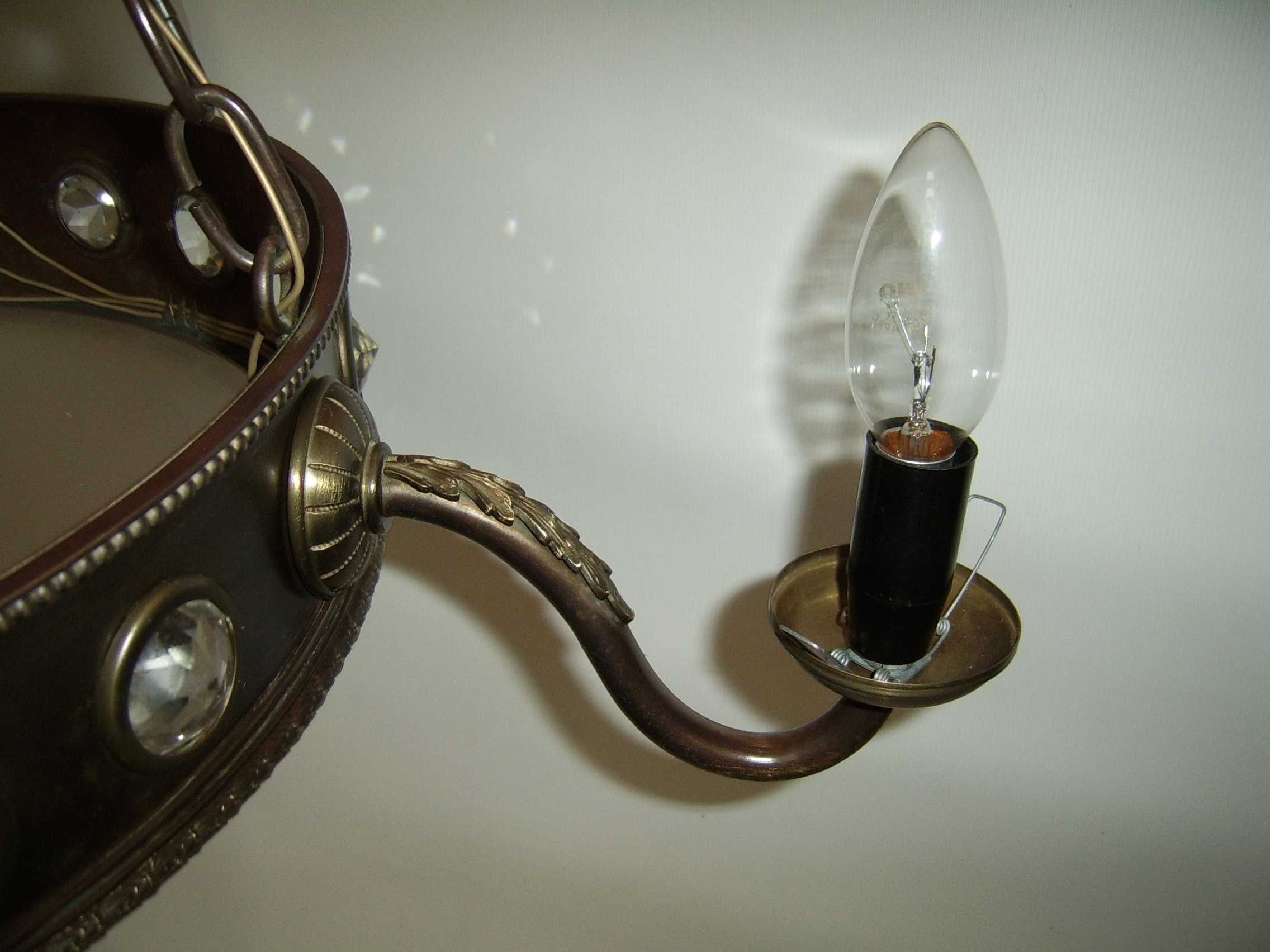 Stara przedwojenna lampa żyrandol l. 20-30te
