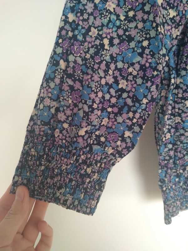 Bluzka letnia kwiatki bawełna H&M