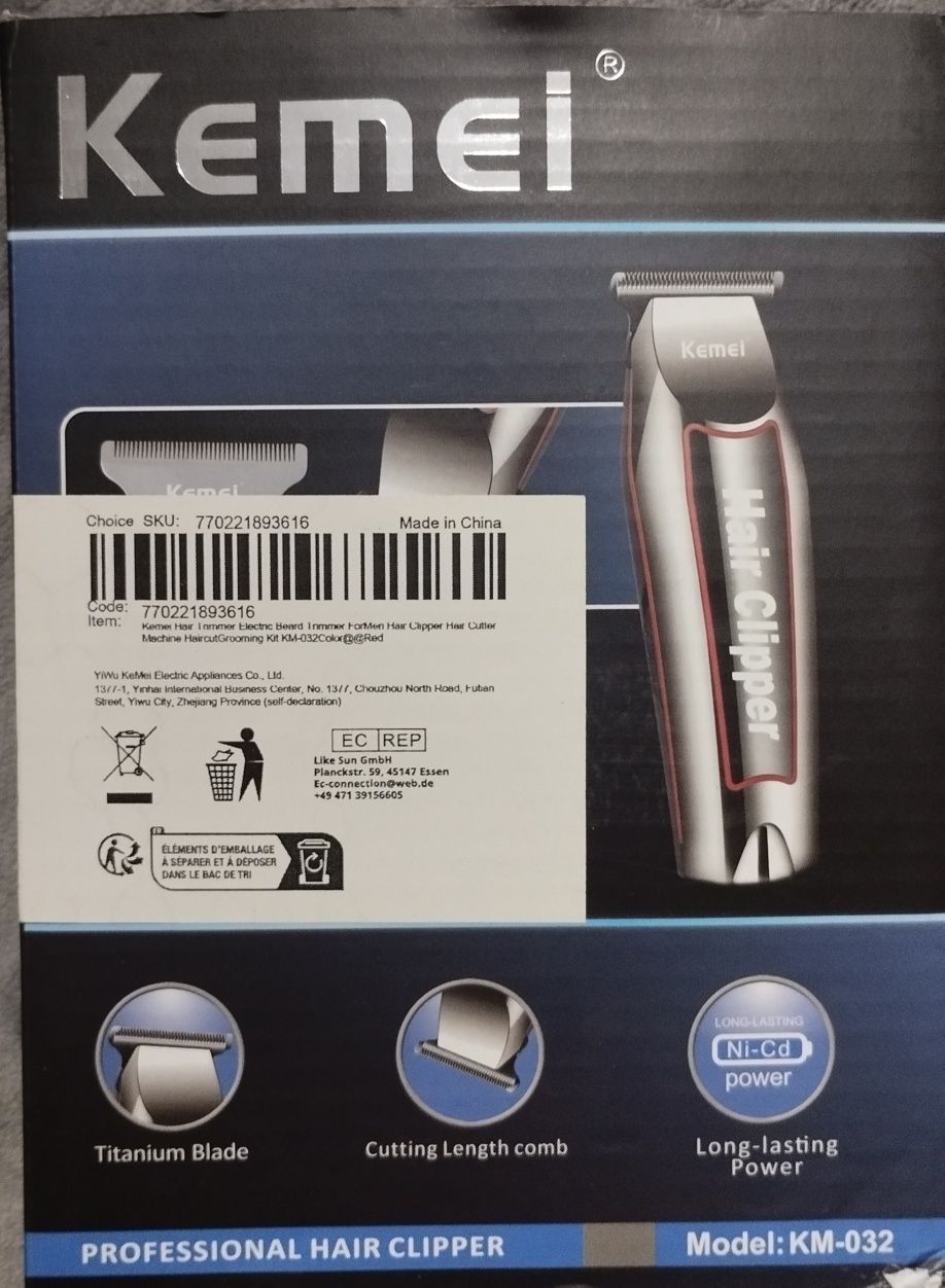 Vendo máquina de cabelo Clipper nova sem fios