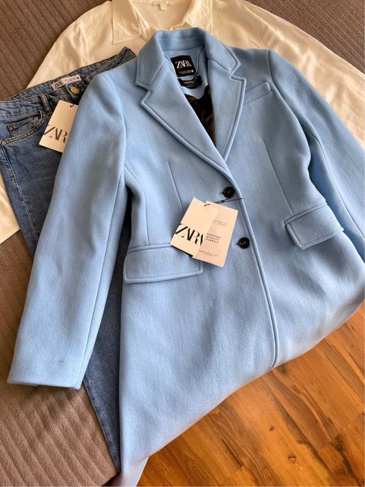 Нове шерстяне жіноче пальто Zara Manteco, люкс якість
