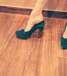 Zamszowe buty na obcasie 36