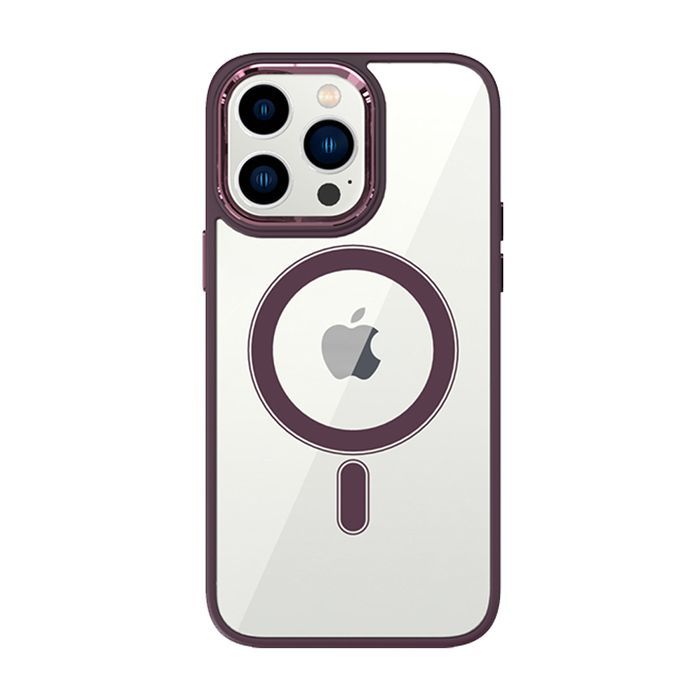 Tel Protect Magnetic Clear Case Do Iphone 15 Pro Max Wiśniowy