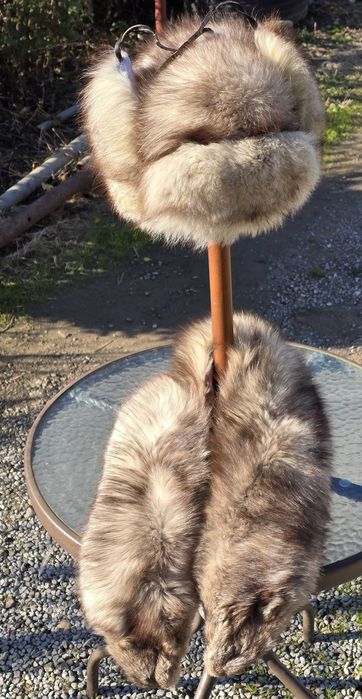 Uszanka z lisa plus kołnierz