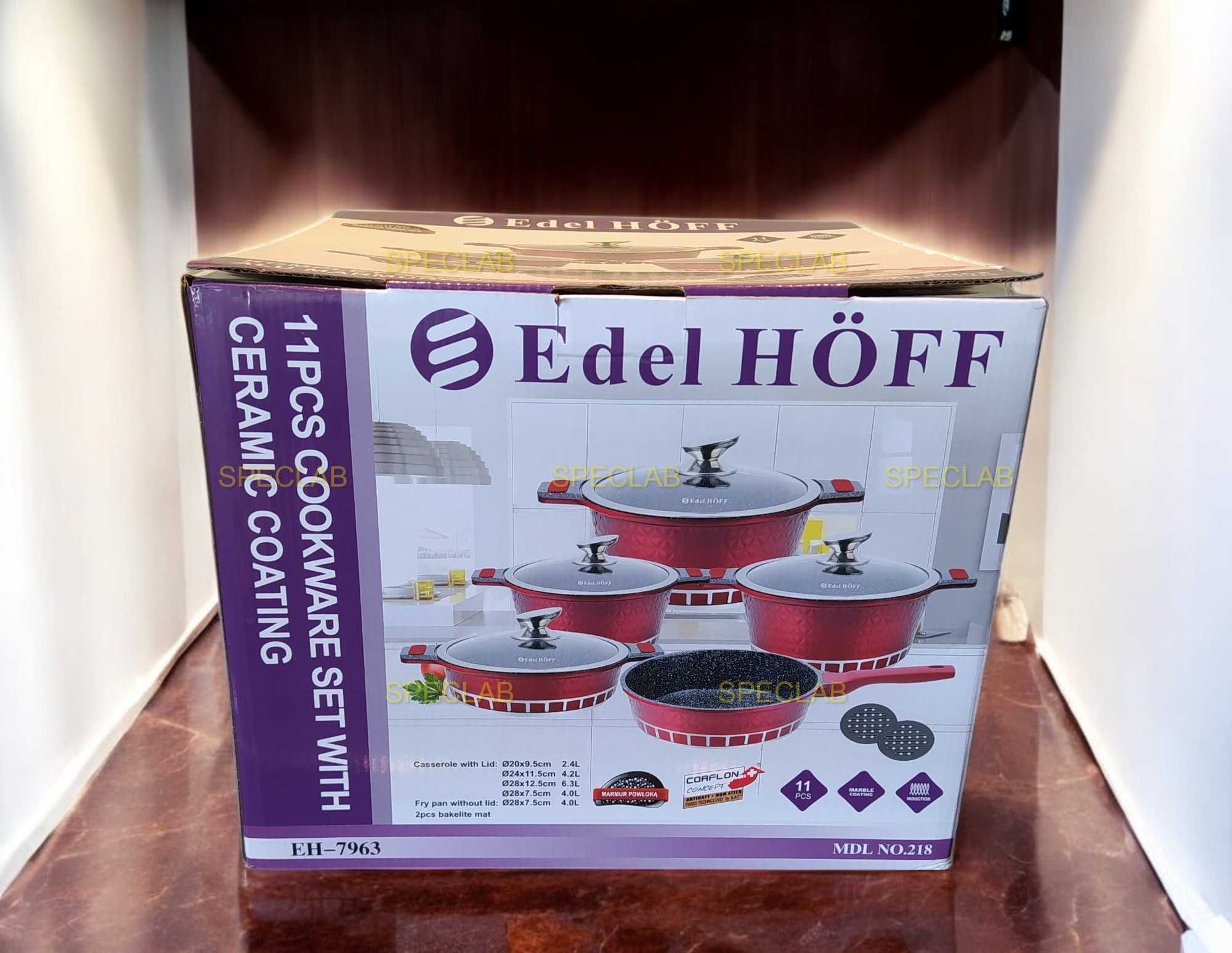 Zestaw garnków EDDELHOFF EH-7963. Gaz, indukcja, halogen