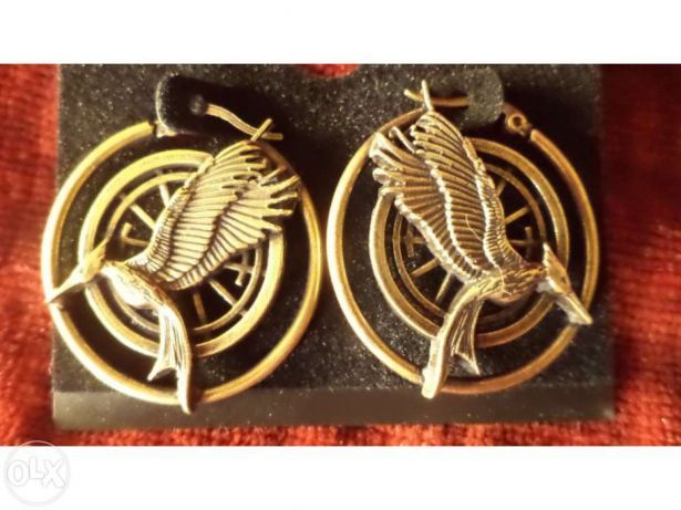 Hunger Games jogos da fome brincos mimo gaio - mockinjay earrings NOVO