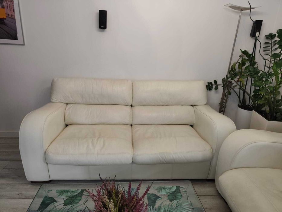 Komplet skórzany Sofa i 2 fotele
