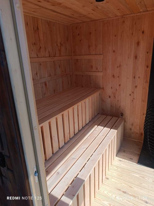 Sauna ogrodowa z werandą opalana drewnem Dostawa Cała Polska