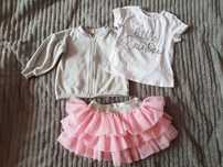 Komplet r.80 Smyk, spódniczka tutu, bluza, bluzeczka