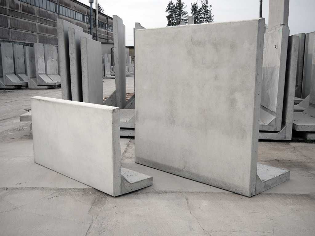 Szeroki Mur betonowy oporowy l prefabrykowany Elki betonowe Ściana 2m