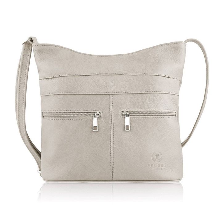 torebeczka damska skórzana listonoszka szara paolo peruzzi z-53-gr