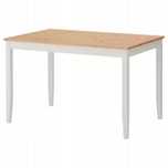 Ikea IKEA LERHAMN Stół bejca jasna patyna, biała 118x74