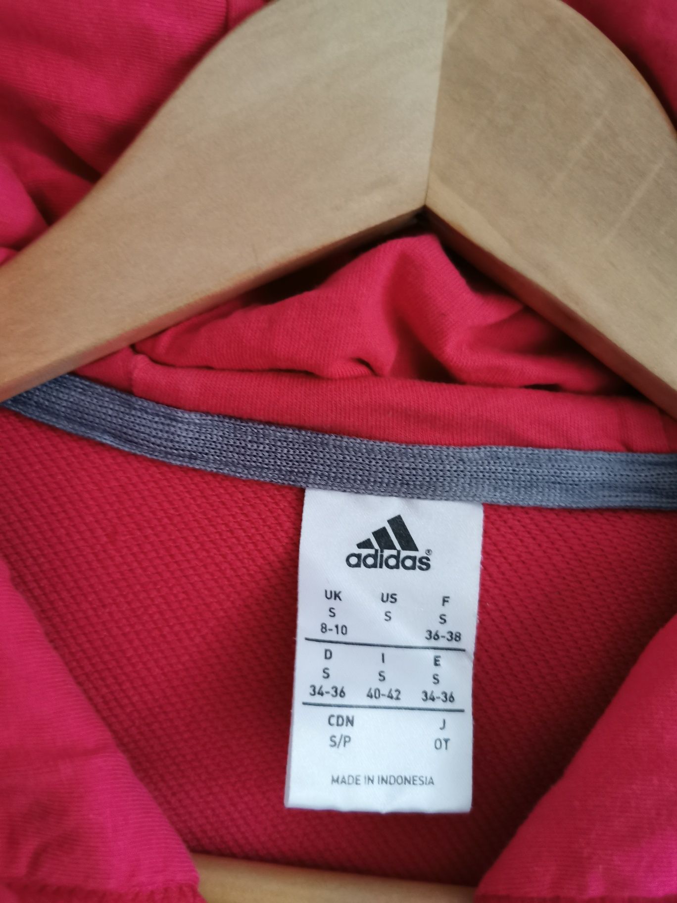 Adidas bluza sportowa damska logowana bawełna S/M