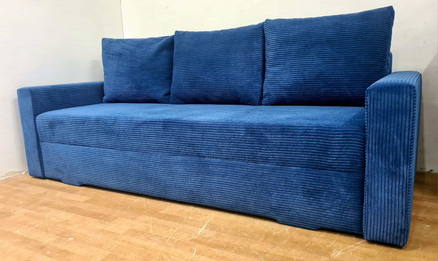 Nowa sofa sprężyny automat sztruks welur plusz kanapa wersalka tapczan