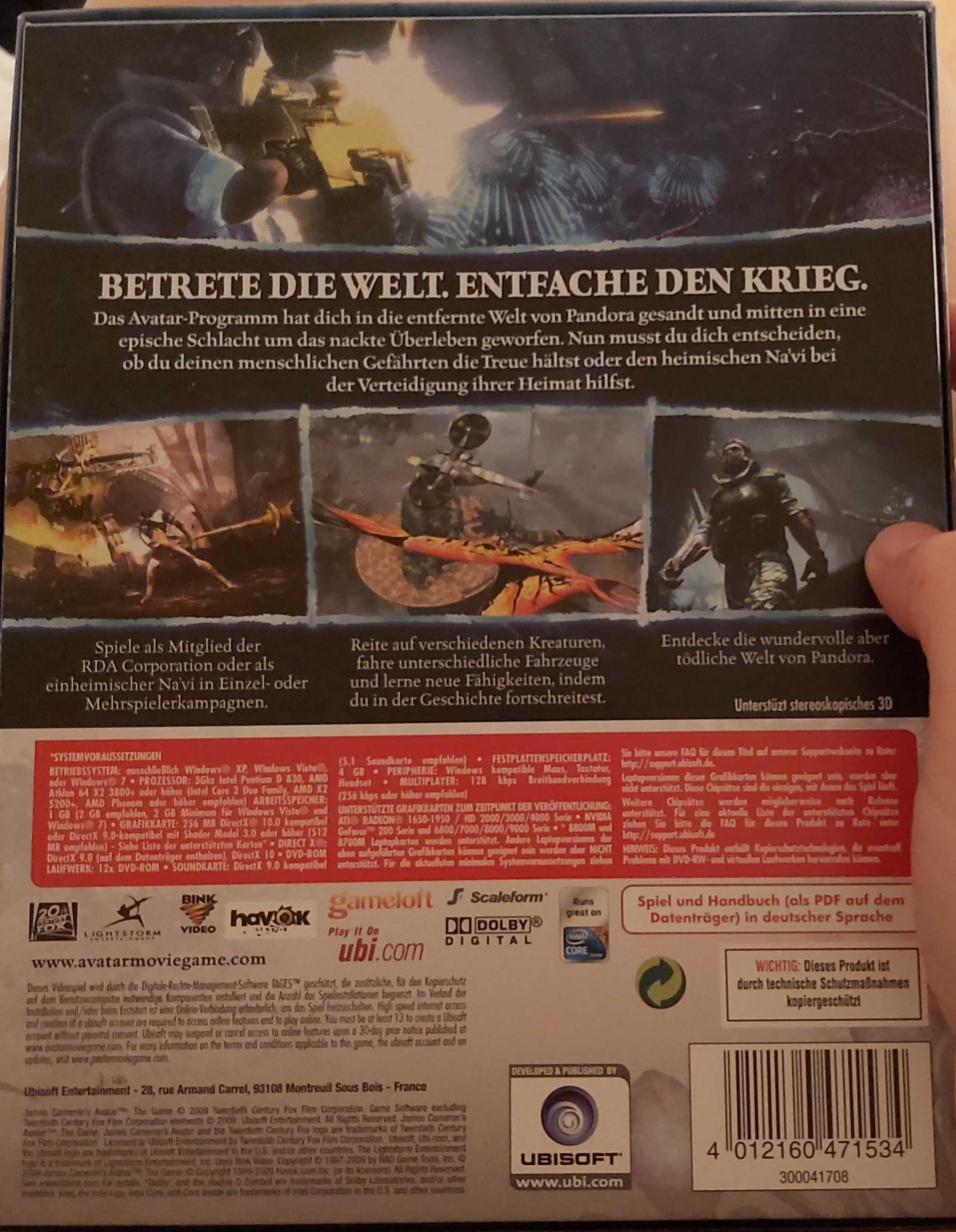 Вiдеогра "James Cameron's Avatar", нова в упаковцi.