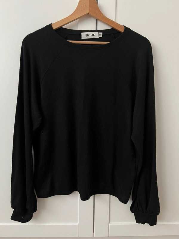 Sweterek bluzka czarna Paula Emilie atelier rozmiar one size