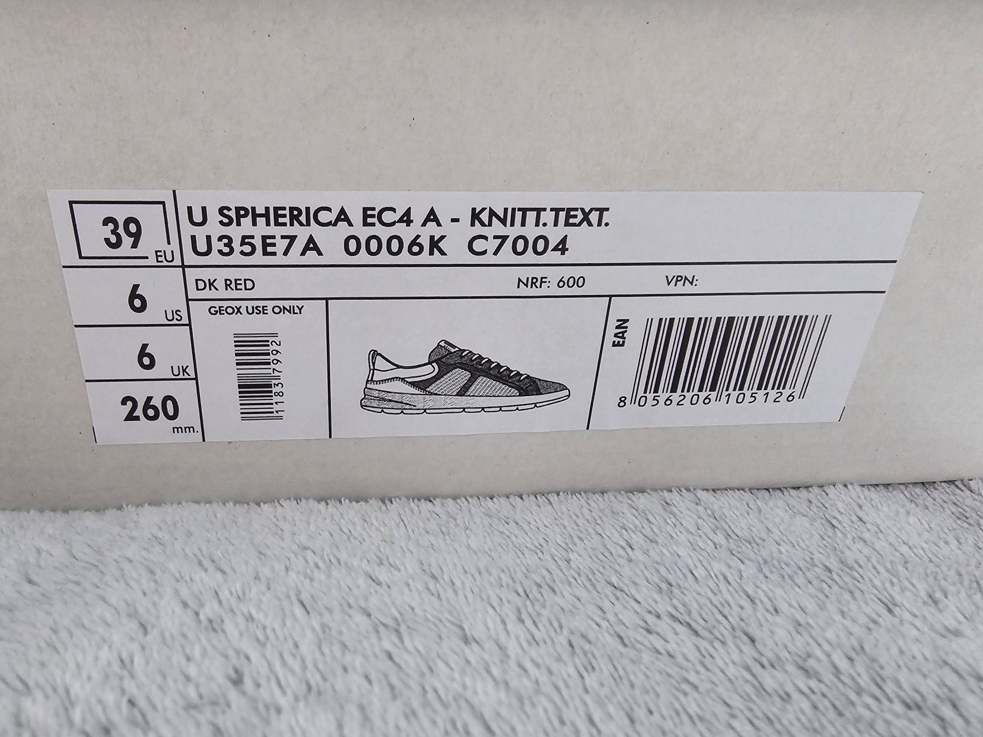 Buty Geox r. 39 czerwone