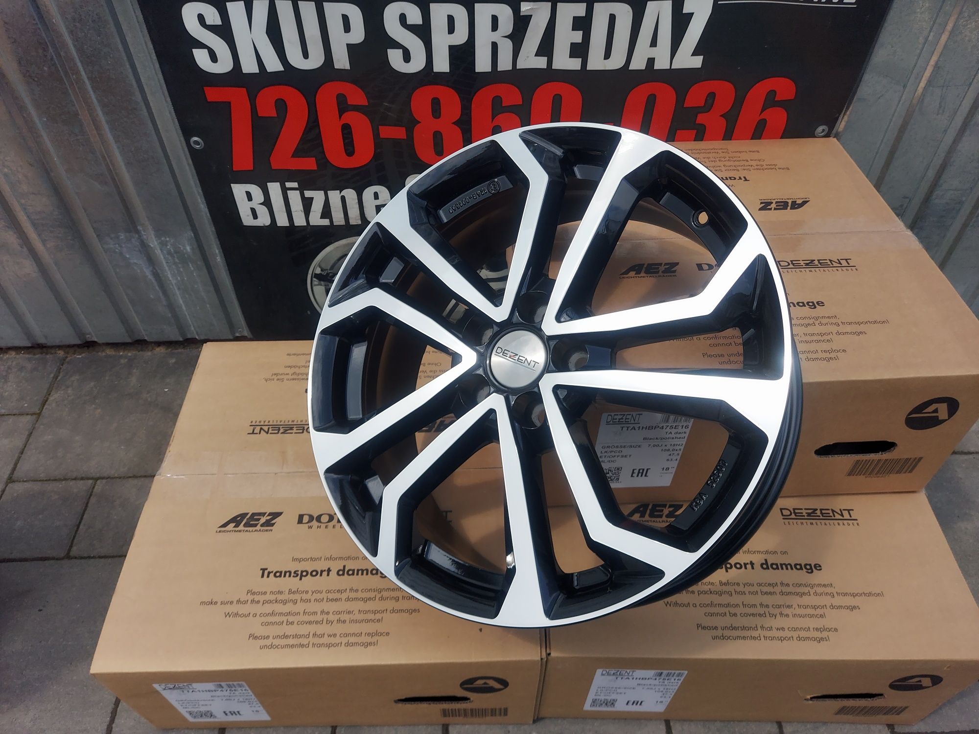NOWE Alufelgi 18" 5x108 Ford Volvo