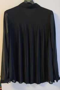 eleganckie  bluzki- biala i czarna  z plisowanymi plecami - r. 38