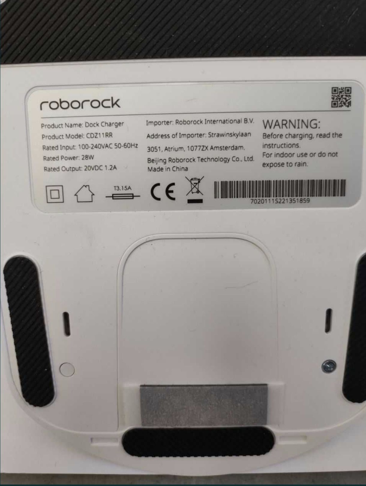 Stacja ładowania roborock s7