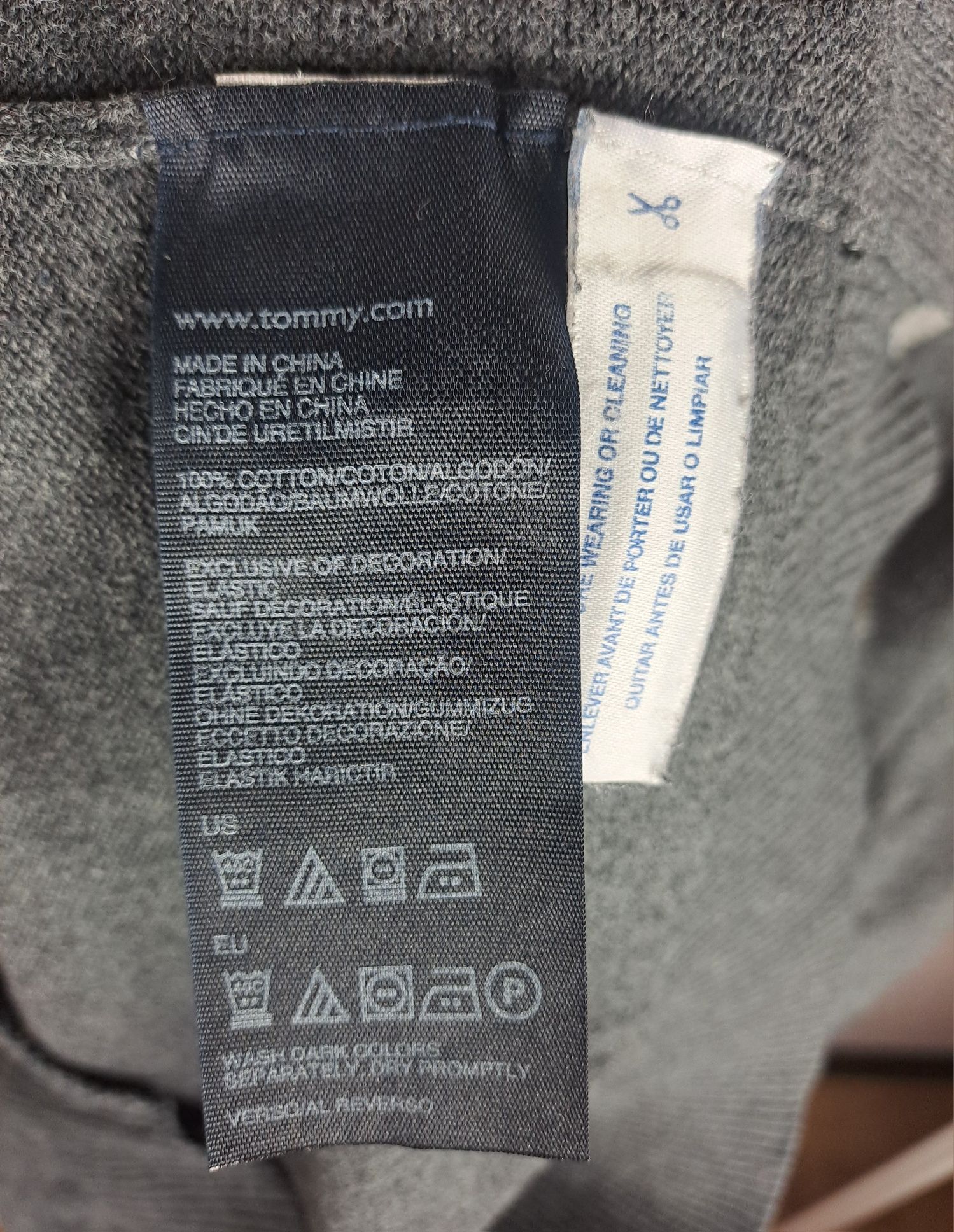 Tommy Hilfiger elegancki męski sweter w romby bawełna 100% r.M