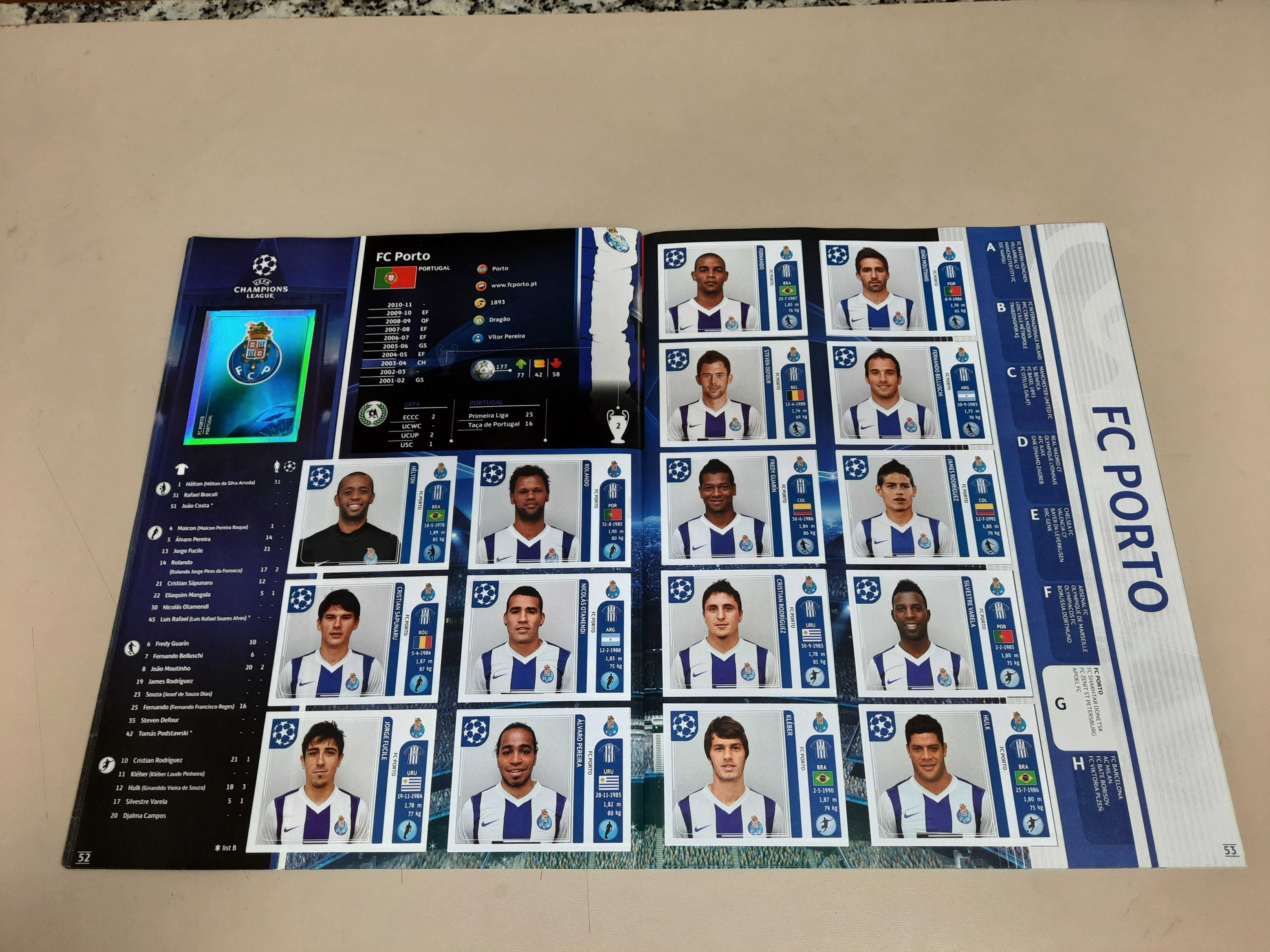 Caderneta de Futebol Champions League 2011/2012 Completa como NOVA