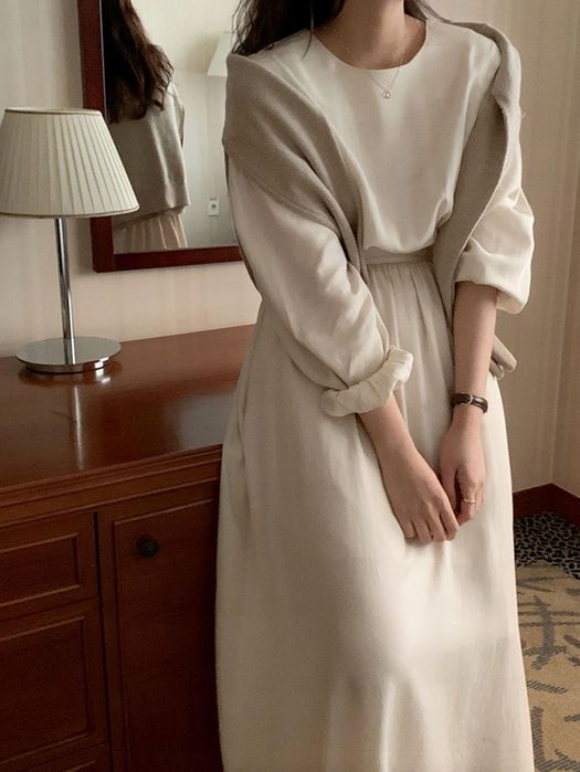 Sukienka Maxi Z Bufiastymi Rękawami Dazy L