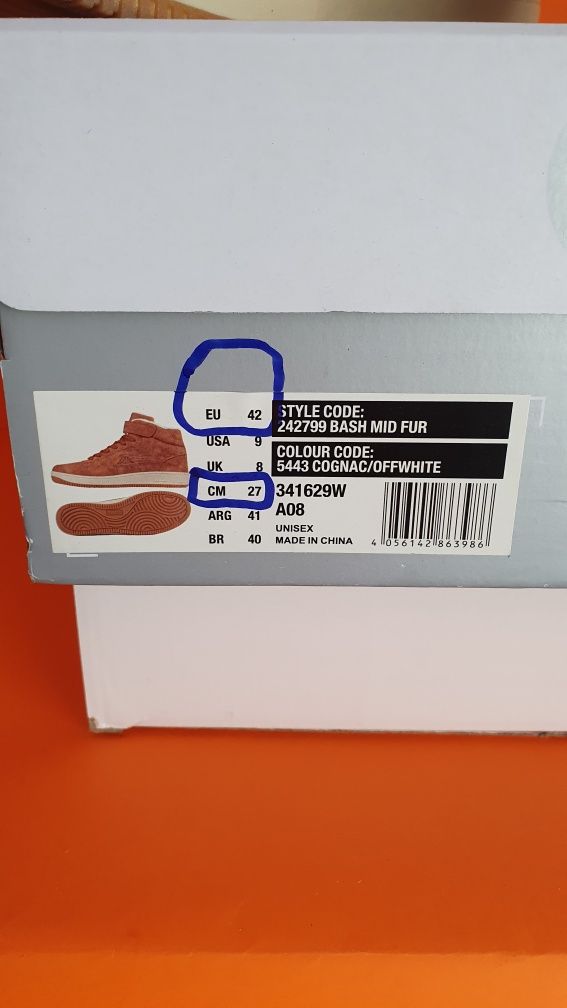 Buty nowe na okres zimowy Kappa kolor cognac rozmiar 42  wkładka 27 cm