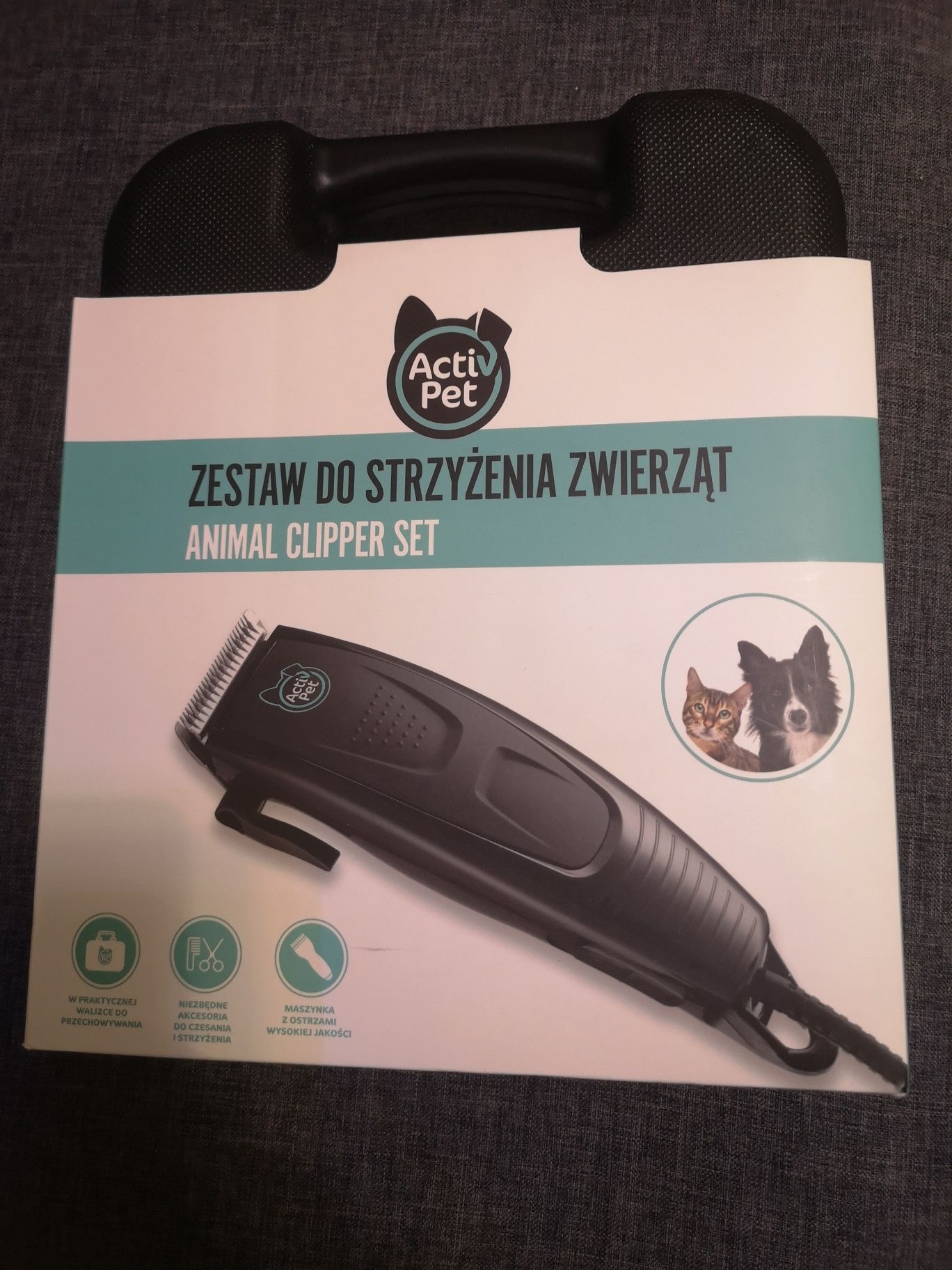 Zestaw do strzyżenia zwierząt Activ Pet (w plastikowej walizce) NOWY