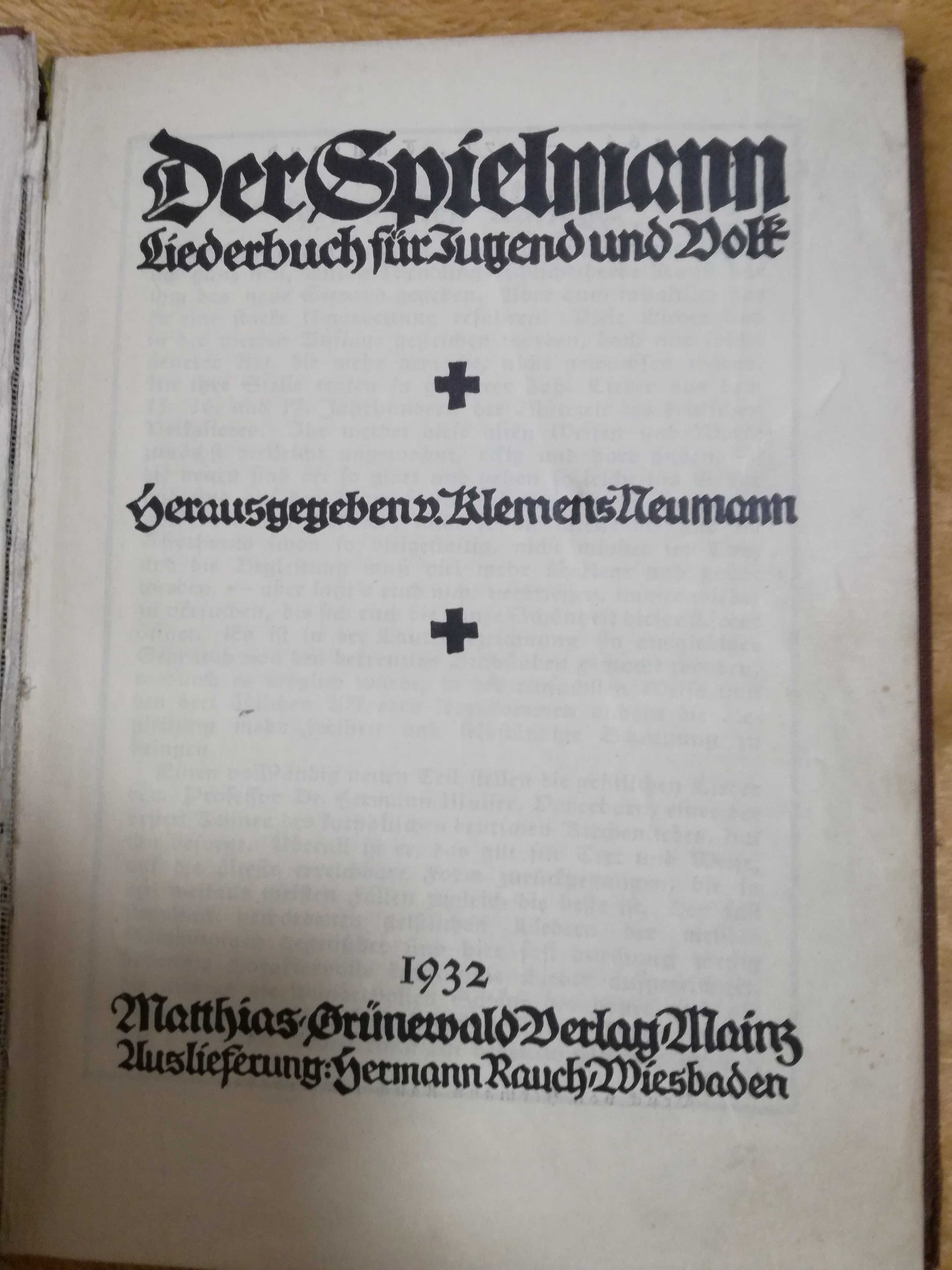 Ksiązka DER SPIELMANN 1932 rok,