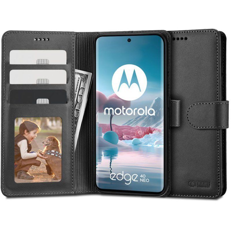 Tech-Protect Wallet Motorola Edge 40 Neo Black