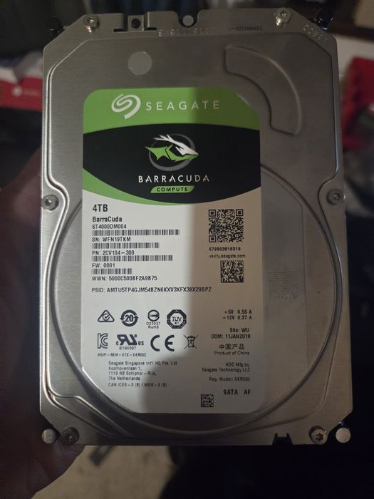 Dysk 4TB Segate BarraCuda ST4000DM004 3.5 cala (Testy na zdjeciach)