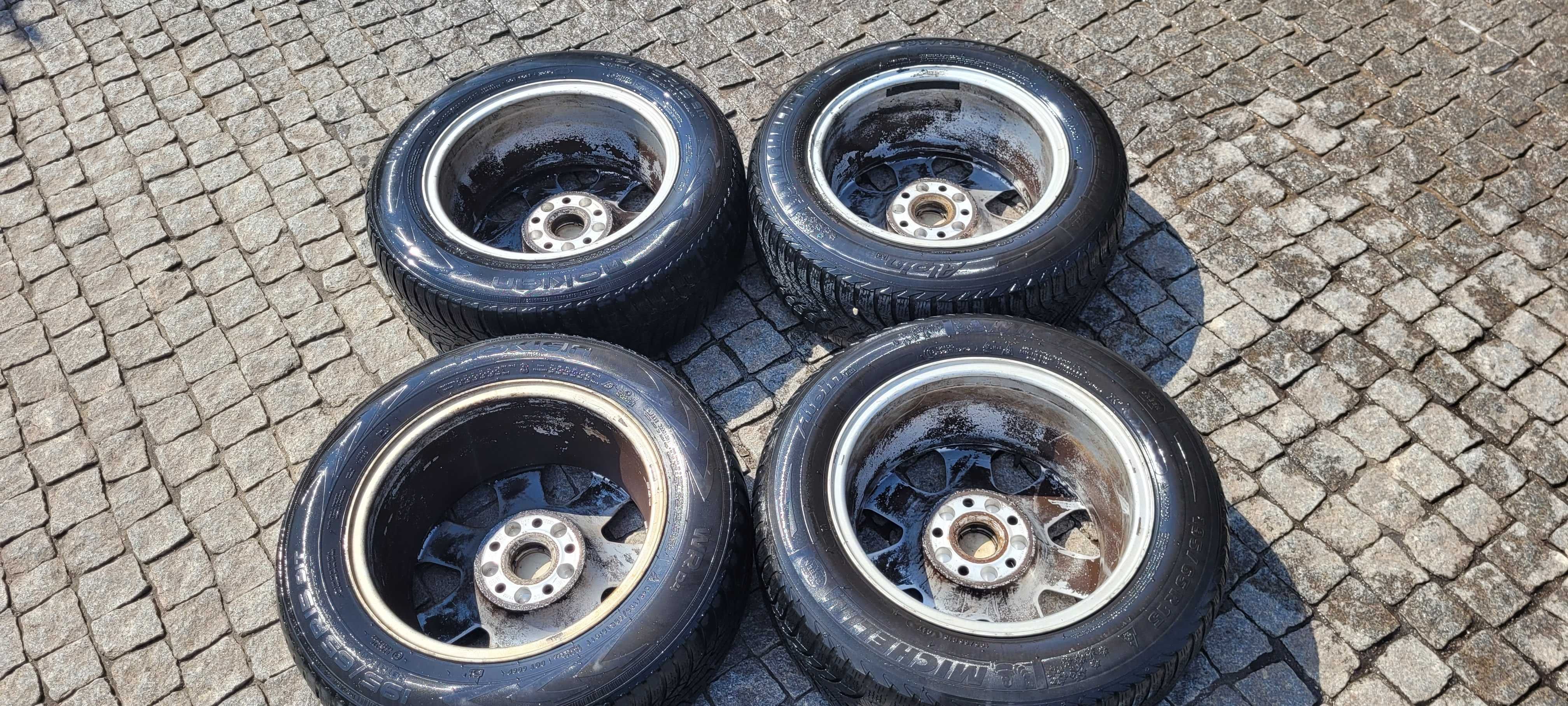 4 Jantes ORIGINAIS AUDI R15" 5x112 Et39 com Pneus a meio piso195/65/15
