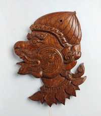 Maska, rzeźba orientalna z Laosu. VINTAGE